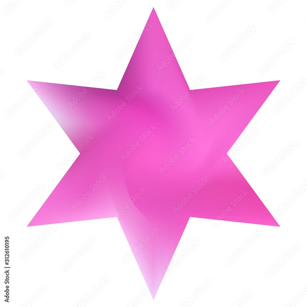 Gradient background in the form of hexagram. Gradient background in the form of hexagram.