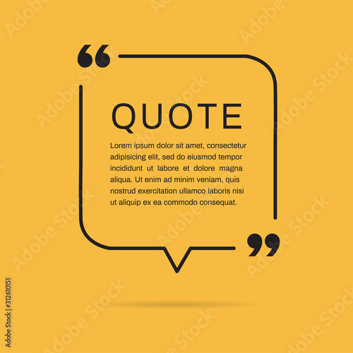 Quote frames templates. Vector illustration