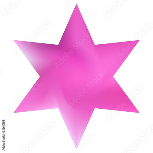 Gradient background in the form of hexagram.