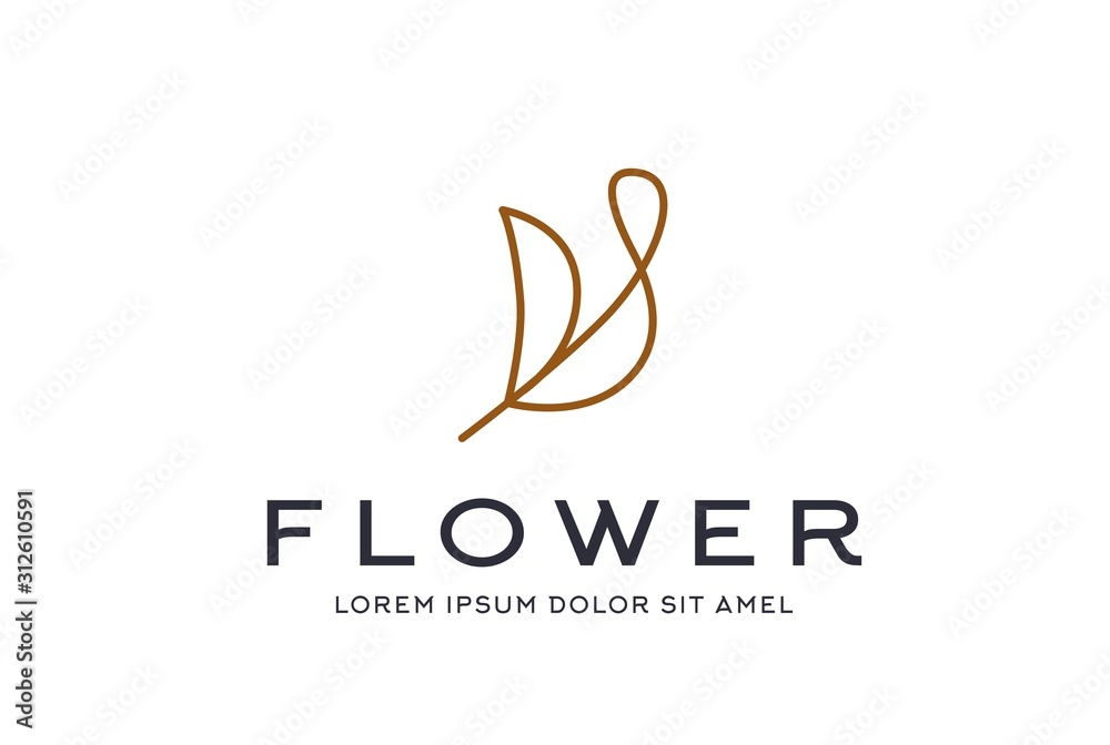 Obraz premium Abstract premium gold leaf icon design vector graphics