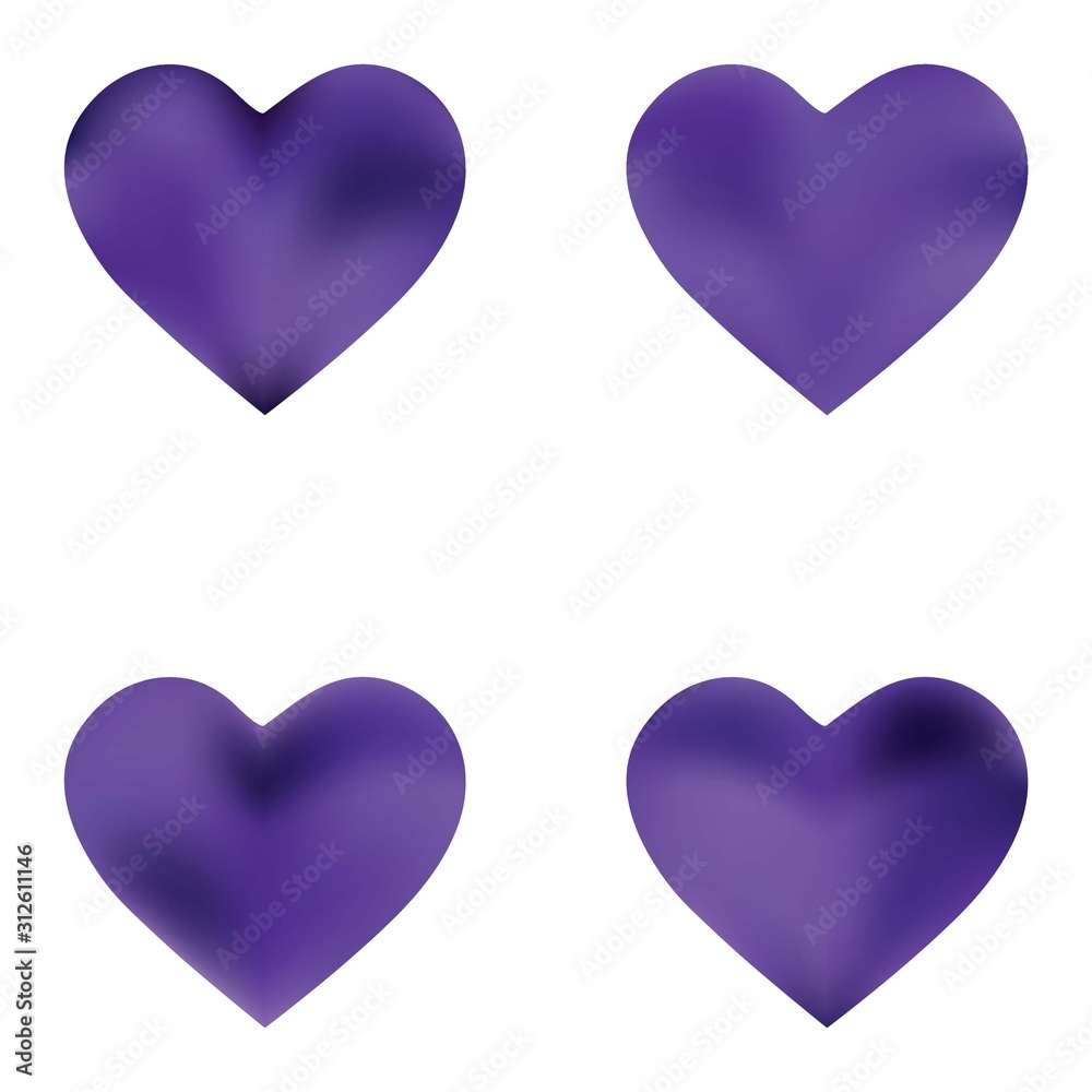 Kit of colorful backgrounds hearts. Kit of colorful backgrounds hearts.