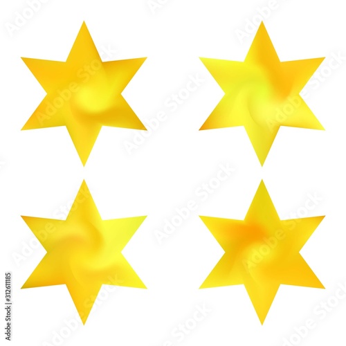 Collection of hexagram mesh backgrounds.