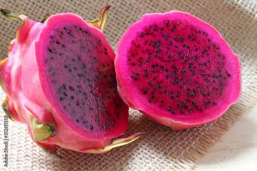 Pitaya or Dragon Fruit, Native Central American Fruit photo