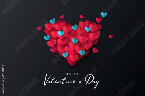 Obraz na plátně Happy Valentine's Day banner