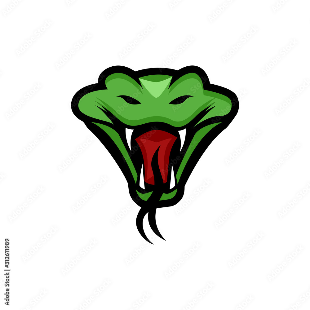 Obraz premium king cobra logo template design Vector illustration