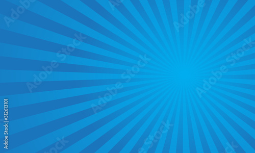 Blue Sunburst Pattern Background. vector illustration