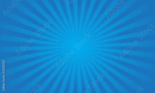 Blue Sunburst Pattern Background. vector illustration