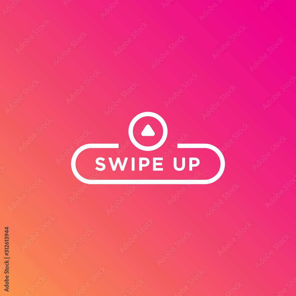 Swipe up icon for social media stories. vector illustration Swipe up icon for social media stories. vector illustration