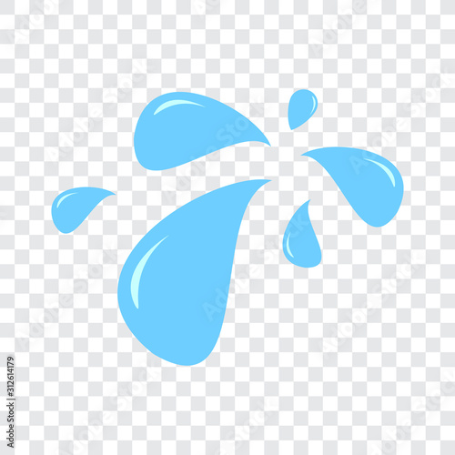 Crying tears of eye vector isolated cartoon for human face sad emotion or cry