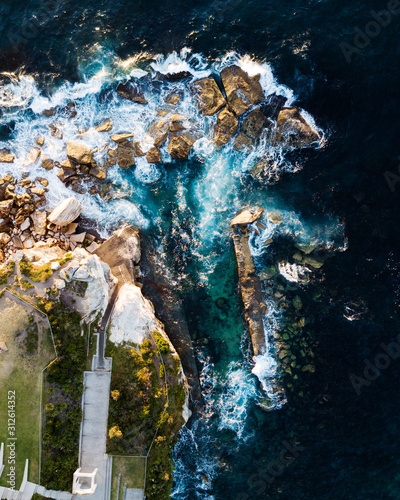 Drone Ocean rocks