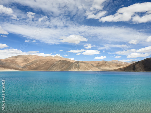 the most beautiful panggong lake view in Lah ladakh at india © Phakin
