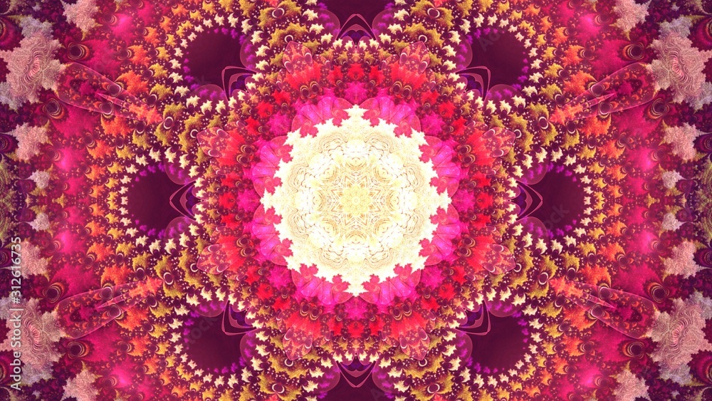 Kaleidoscope Mandala Art Design Abstract Background