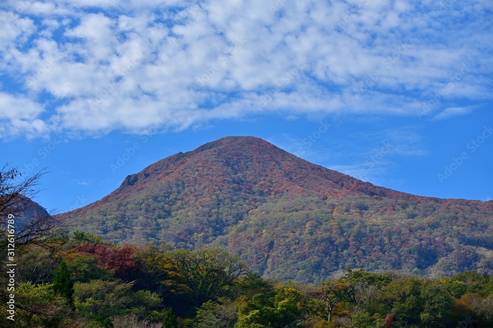 紅葉の黒岳の情景＠大分