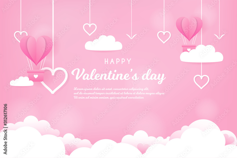 Valentine's Day Background concept design suitable for advertisement, banner, and giftcard Valentine's Day Background concept design suitable for advertisement, banner, and giftcard