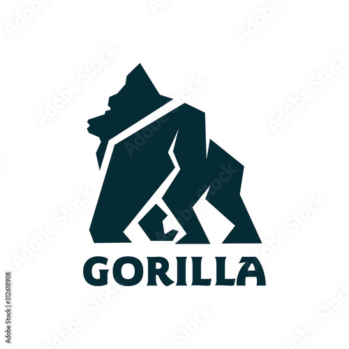 Gorilla mascot Logo Design Vector Illustration