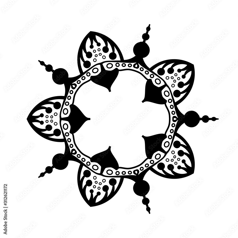 Fototapeta premium Abstract mandala on white background