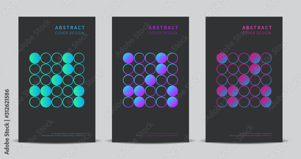 Cover Design Template. Circle Abstract Background. Vector illustration.