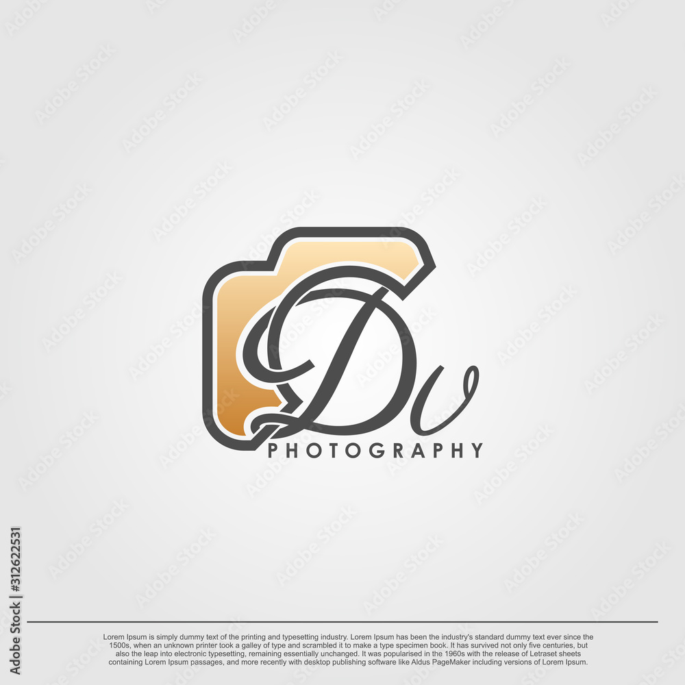 Premium Letters D,V and DV Logo Icon Vector Design. Luxury Decorative  Logotype Stock Vector - Illustration of golden, floral: 177561964