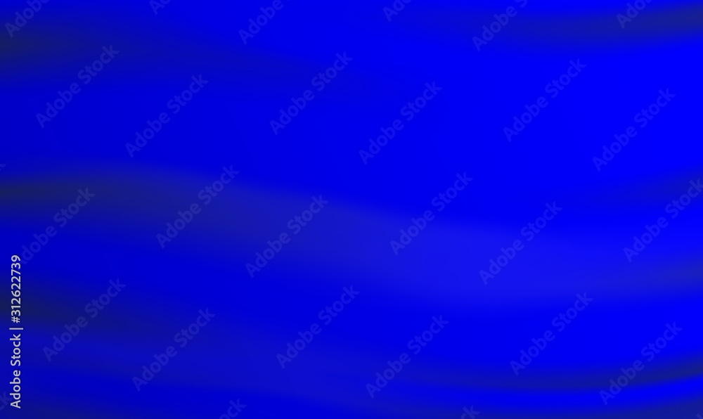 Classic blue flag waving blank background
