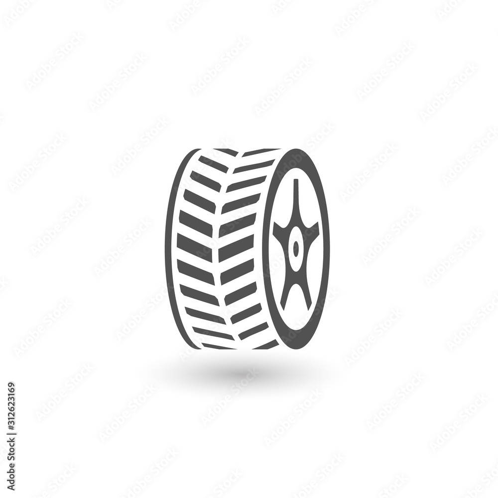 wheel icon. Vector sign wheel icon. Vector sign