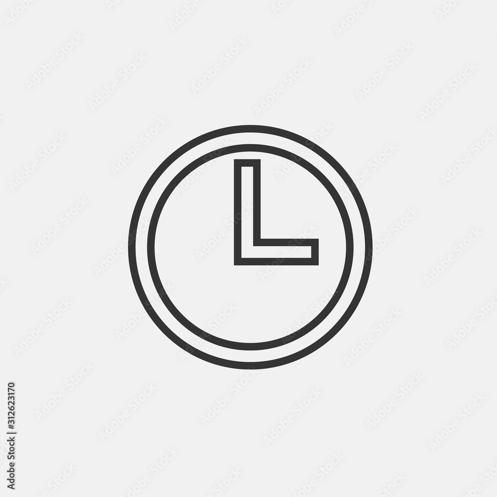 clock time icon vector for web and graphic design clock time icon vector for web and graphic design