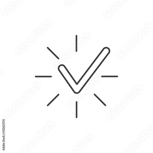 Check symbol concept. Vector icon