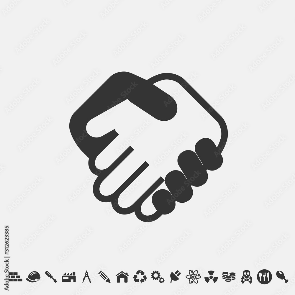 Obraz premium handshake icon vector for web and graphic design