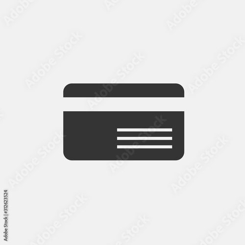 ID card icon vector for web and graphic design
