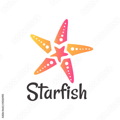 starfish logo ocean modern vector illustration
