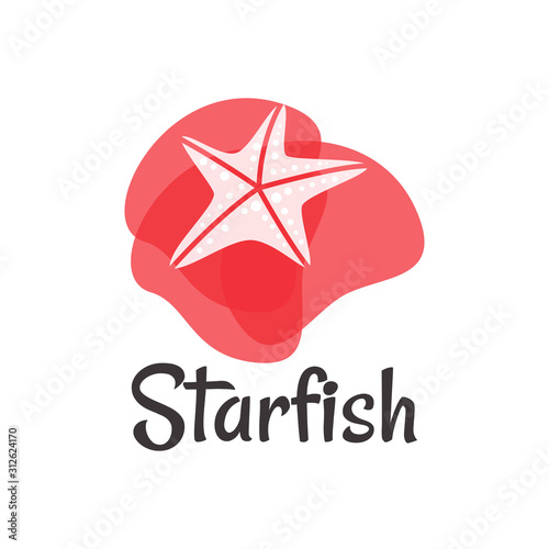starfish logo ocean modern vector illustration