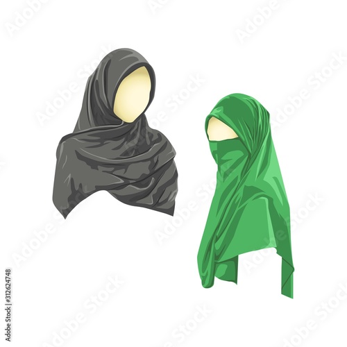 Women Wear Hijab Set