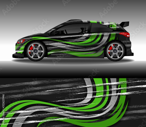 Wrap car decal design vector  custom livery race rally car vehicle sticker and tinting.