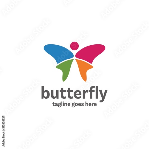 Butterfly Logo Template minimalist photo