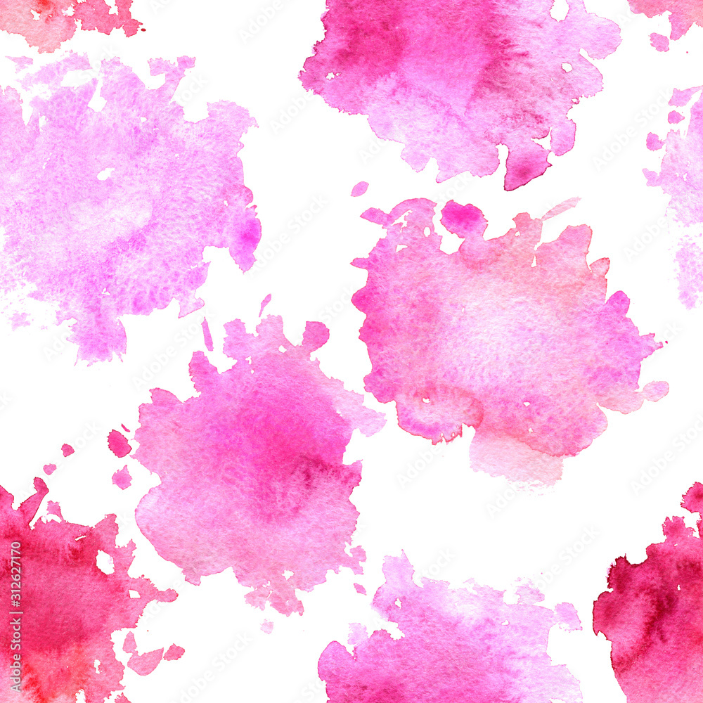 Fototapeta watercolor pink background, paint stain