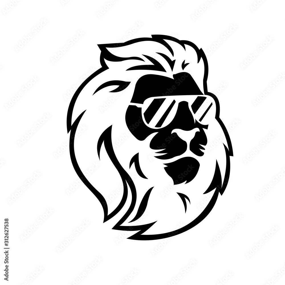 Lion Head Logo Vector Template Illustration Design, on white background Lion Head Logo Vector Template Illustration Design, on white background