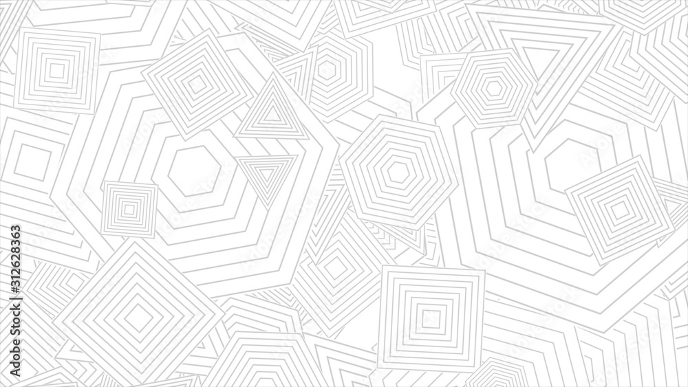 Grey white abstract geometric shapes background
