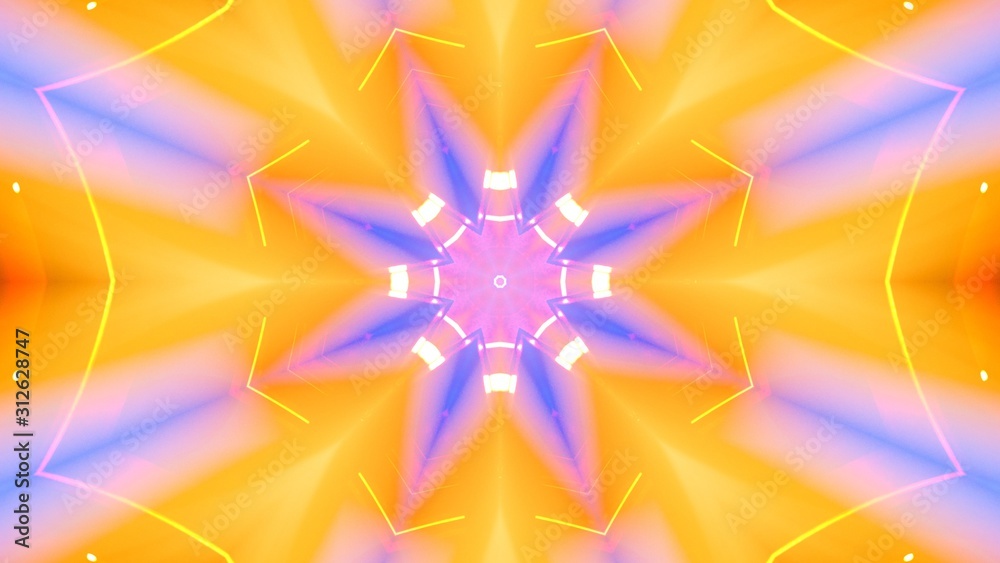 Kaleidoscope Mandala Art Design Abstract Background