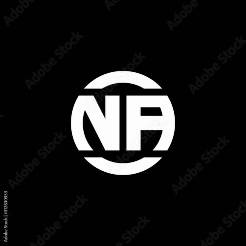NA logo monogram isolated on circle element design template