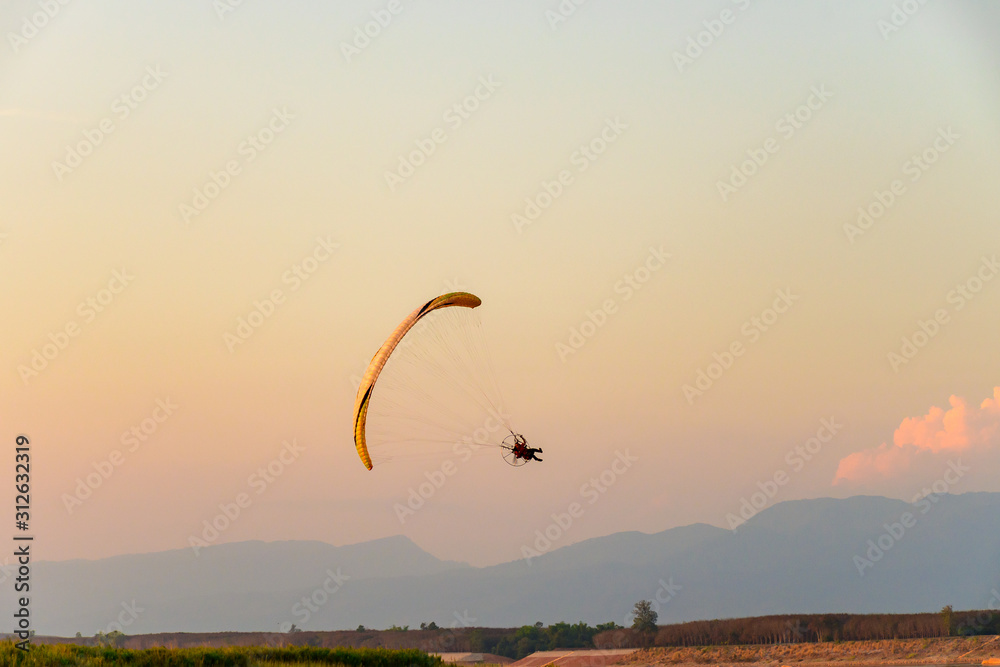 Preparation for flights on paramotors. Flying on paramotor. Preparation for flights on paramotors. Flying on paramotor.