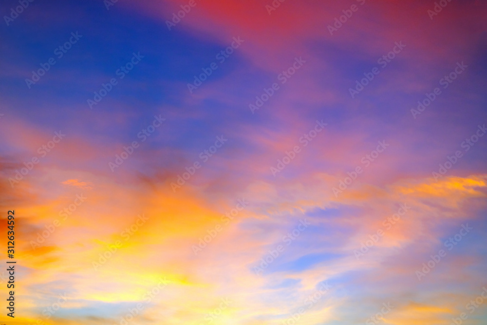 amazingly beautiful colorful sunset