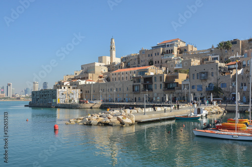 The port and old city of Jaffa in Tel Aviv.