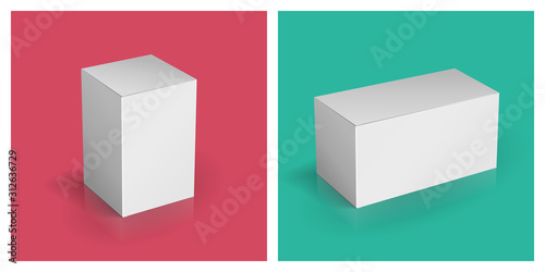 realistic box mockup horizontal