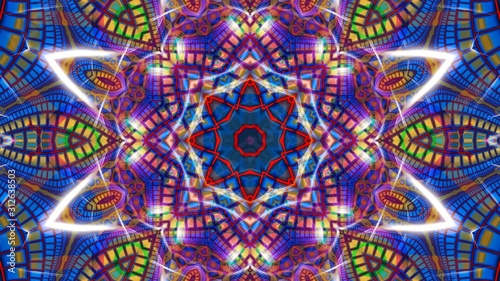 Kaleidoscope Mandala Art Design Abstract Background © Quilimo