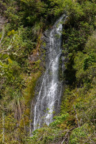 Korokoro waterfall. Te Urewera National Park New Zealand.. Lake Waikaremoana