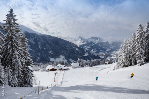 Skipisten in den Alpen © andhall