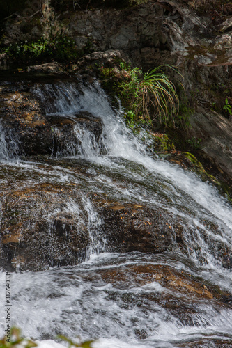 Korokoro Waterfall. Lake Waikaremoana Te Urewera National Park New Zealand.