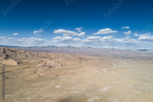 aerial view of dry land in Qinghai  China
