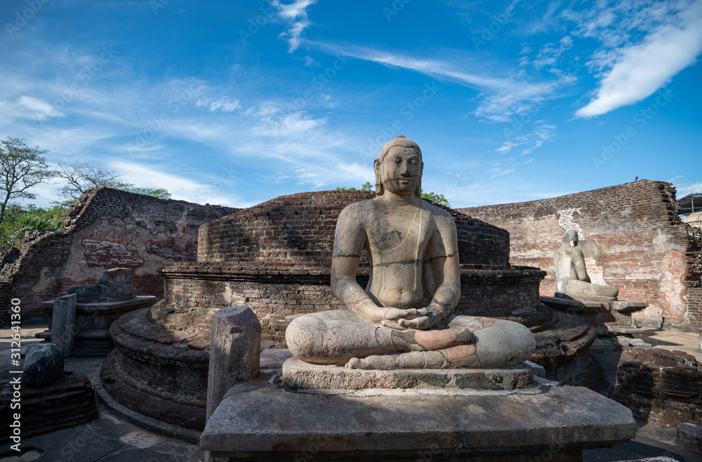 Ruins of the historical city of Polonnaruwa, Sri Lanka
