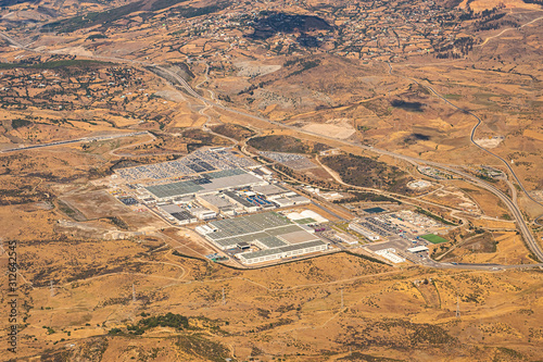 Aerial of Tangier automotive city photo