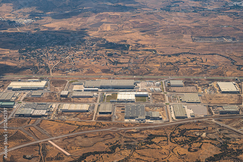 Aerial of Tangier automotive city
